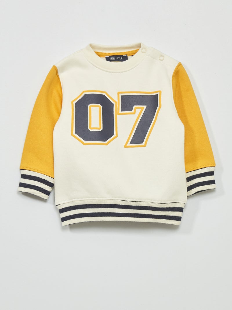 Sweat col rond Beige - Kiabi