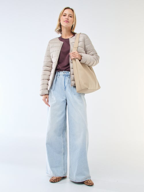 Sweat col rond en french terry uni - Kiabi