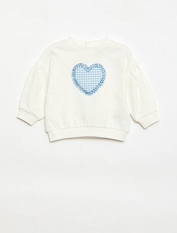 Sweat col rond en molleton léger à motif