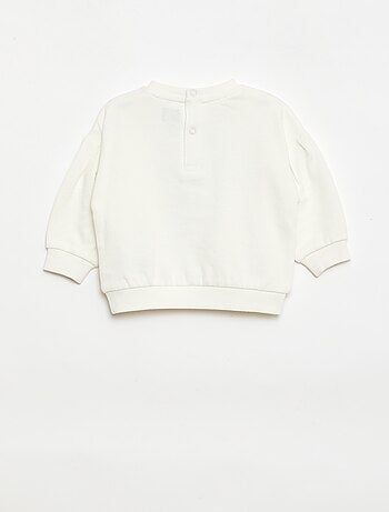 Sweat col rond en molleton léger à motif