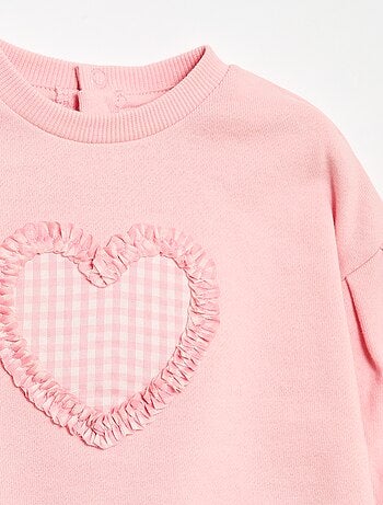 Sweat col rond en molleton léger à motif