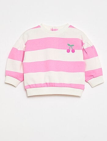 Sweat col rond en molleton léger à motif