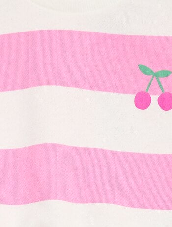 Sweat col rond en molleton léger à motif