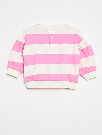 Sweat col rond en molleton léger à motif