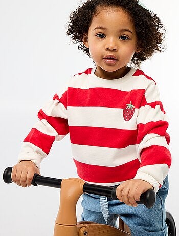 Sweat col rond en molleton léger à motif