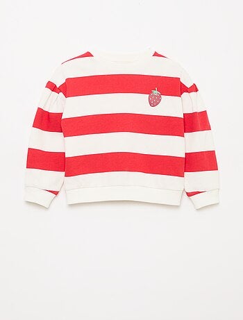 Sweat col rond en molleton léger à motif