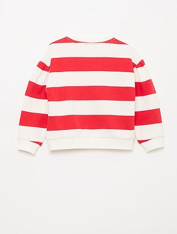 Sweat col rond en molleton léger à motif