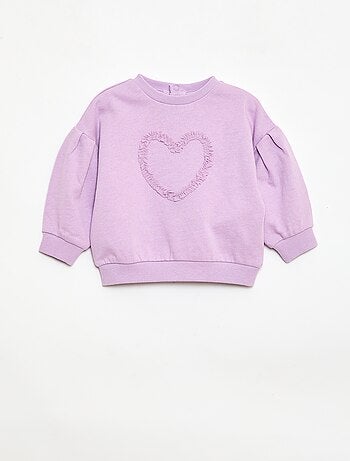 Sweat col rond en molleton léger à motif