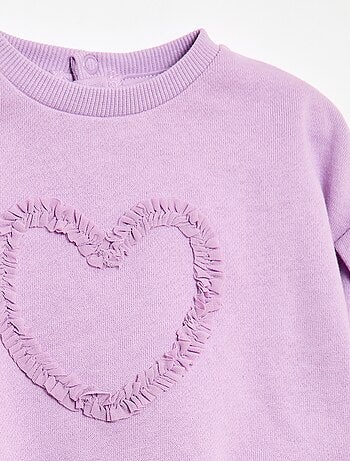 Sweat col rond en molleton léger à motif