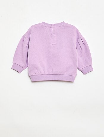 Sweat col rond en molleton léger à motif