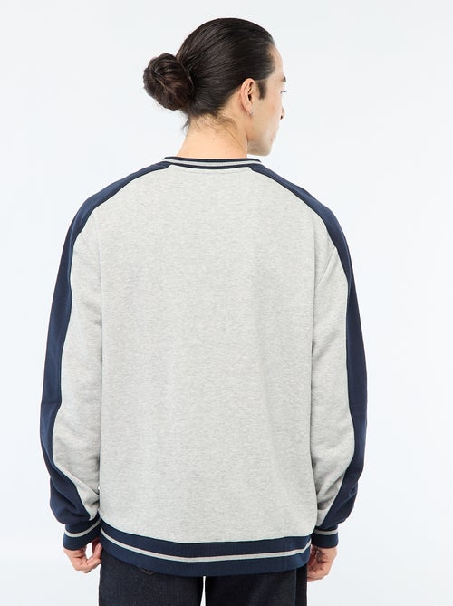 Sweat col V en french terry - Kiabi