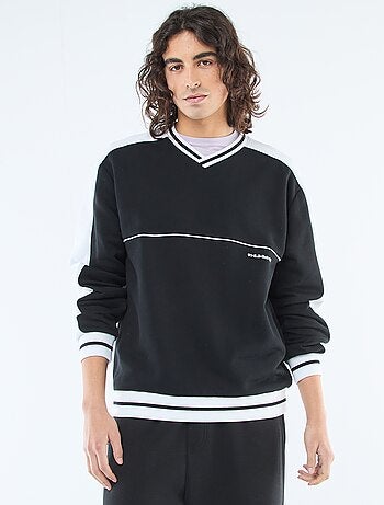 Sweat col V en french terry