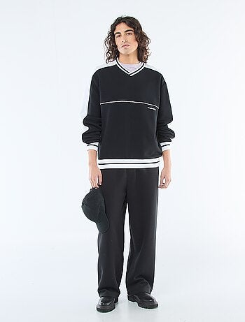 Sweat col V en french terry