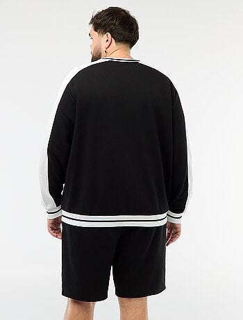 Sweat col V en French Terry