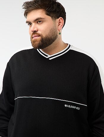 Sweat col V en French Terry