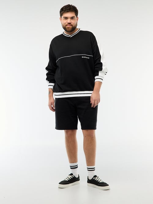 Sweat col V en French Terry - Kiabi