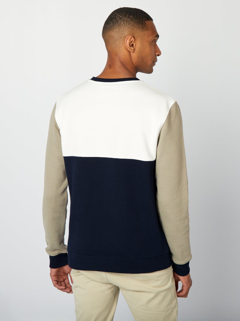Sweat color block Noir - Kiabi