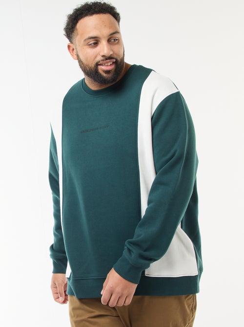 Sweat colorblock en molleton - Kiabi