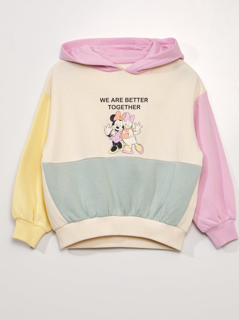 Sweat colorblock 'Minnie' et 'Daisy' Jaune/rose/vert - Kiabi