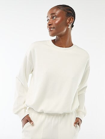 Sweat crop top effet boule