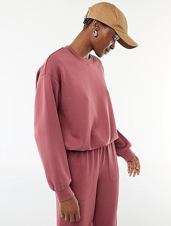 Sweat crop top effet boule