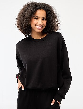 Sweat crop top effet boule