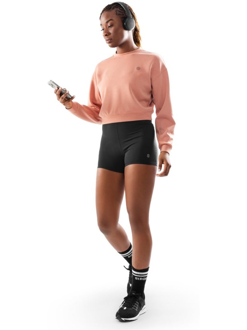 Sweat crop top fitness femme fitness femme pinnacle Corail - Kiabi