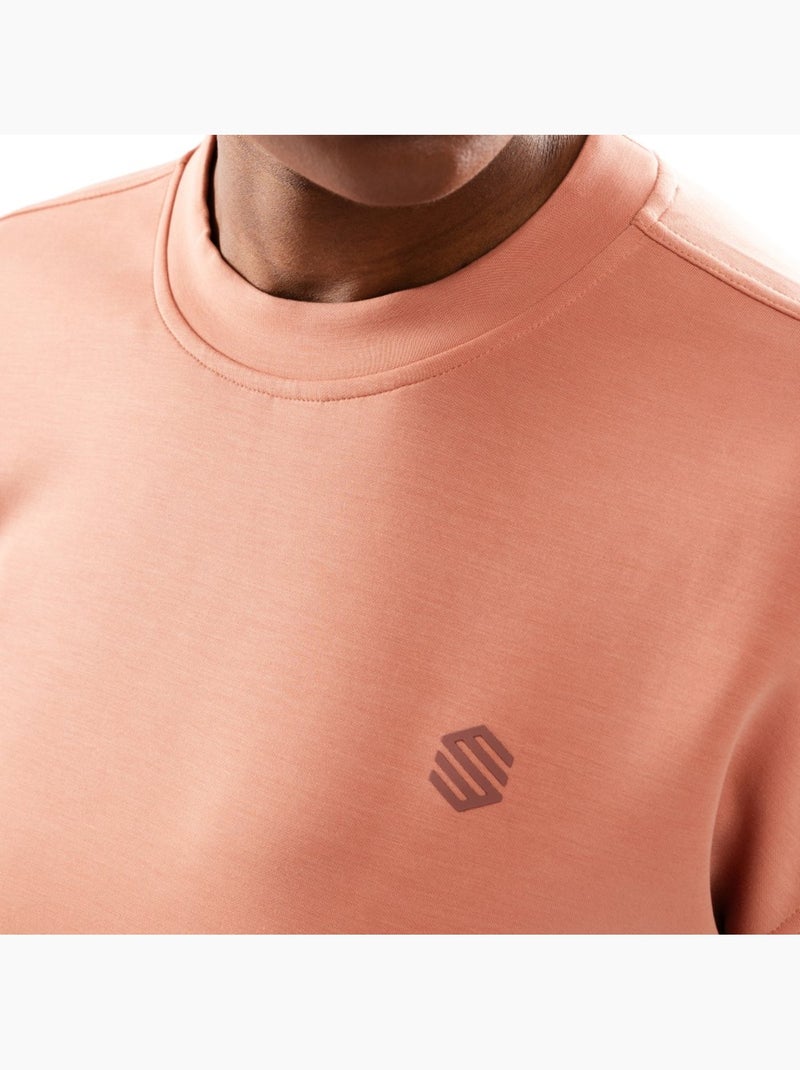 Sweat crop top fitness femme fitness femme pinnacle Corail - Kiabi