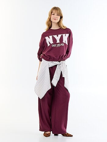 Sweat crop top