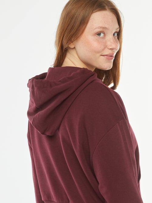 Sweat cropped à capuche - Kiabi