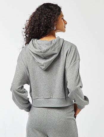 Sweat cropped à capuche