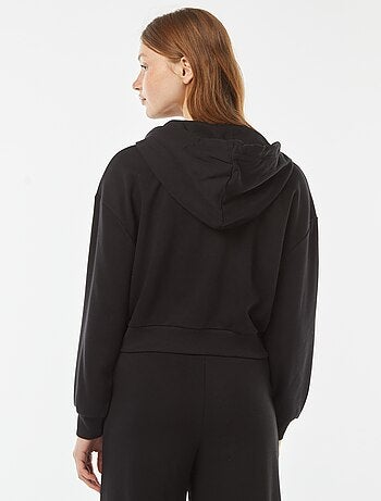 Sweat cropped à capuche