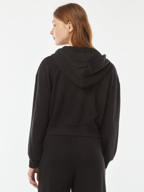 Sweat cropped à capuche - Kiabi