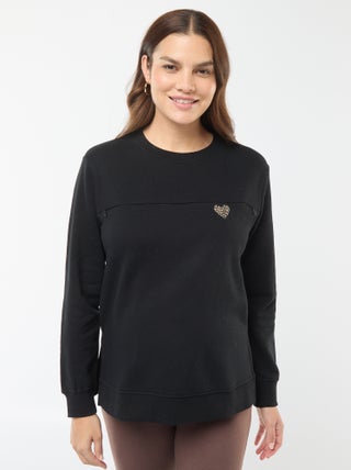 Sweat d'allaitement à message