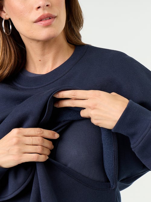 Sweat d'allaitement avec ouverture croisée - Kiabi Sweat d'allaitement avec ouverture croisée - Kiabi
