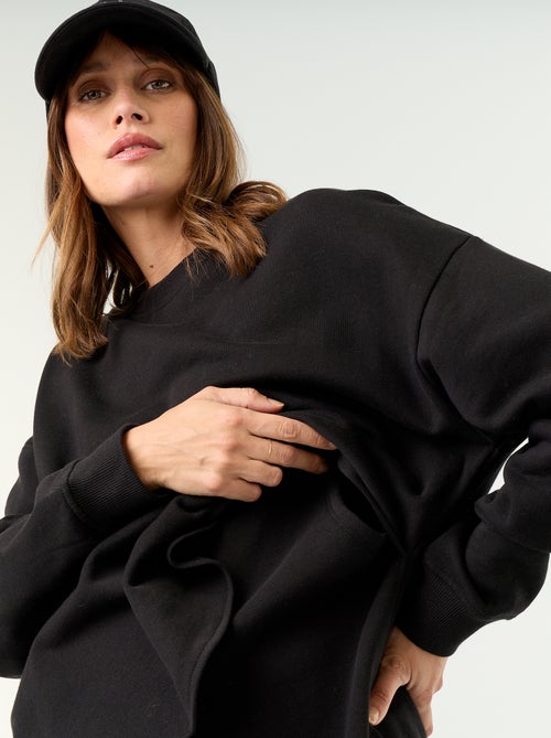Sweat d'allaitement avec ouverture croisée - Kiabi Sweat d'allaitement avec ouverture croisée - Kiabi