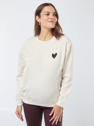 Sweat d'allaitement en molleton