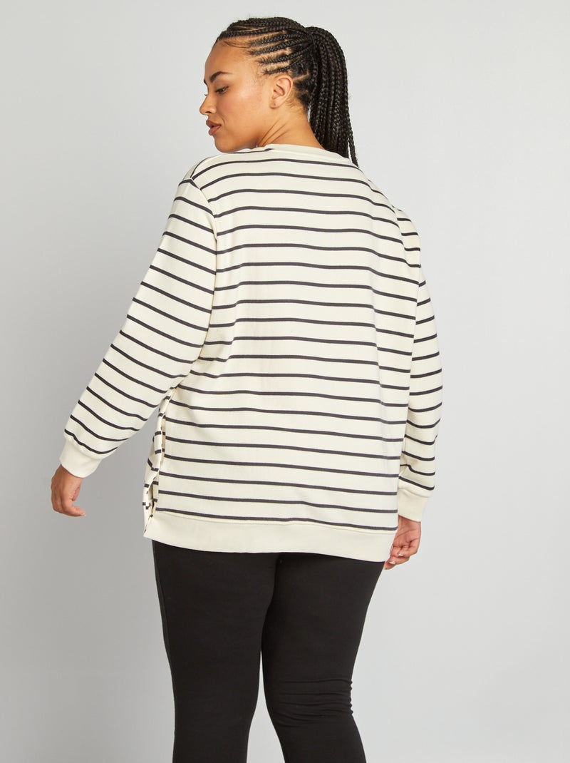 Sweat d'allaitement en molleton Blanc - Kiabi