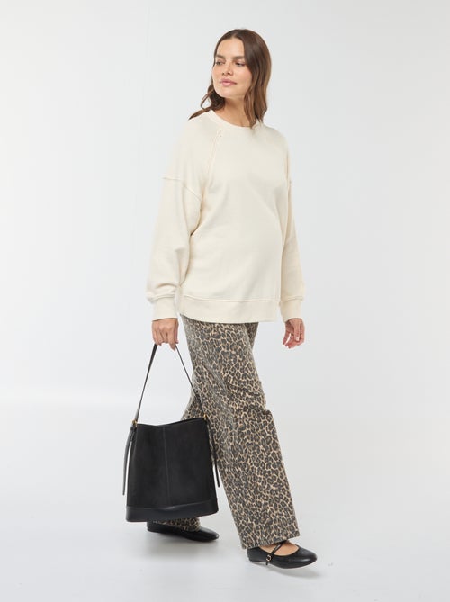 Sweat d'allaitement en molleton - Kiabi