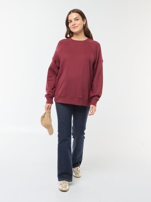 Sweat d'allaitement en molleton - Kiabi