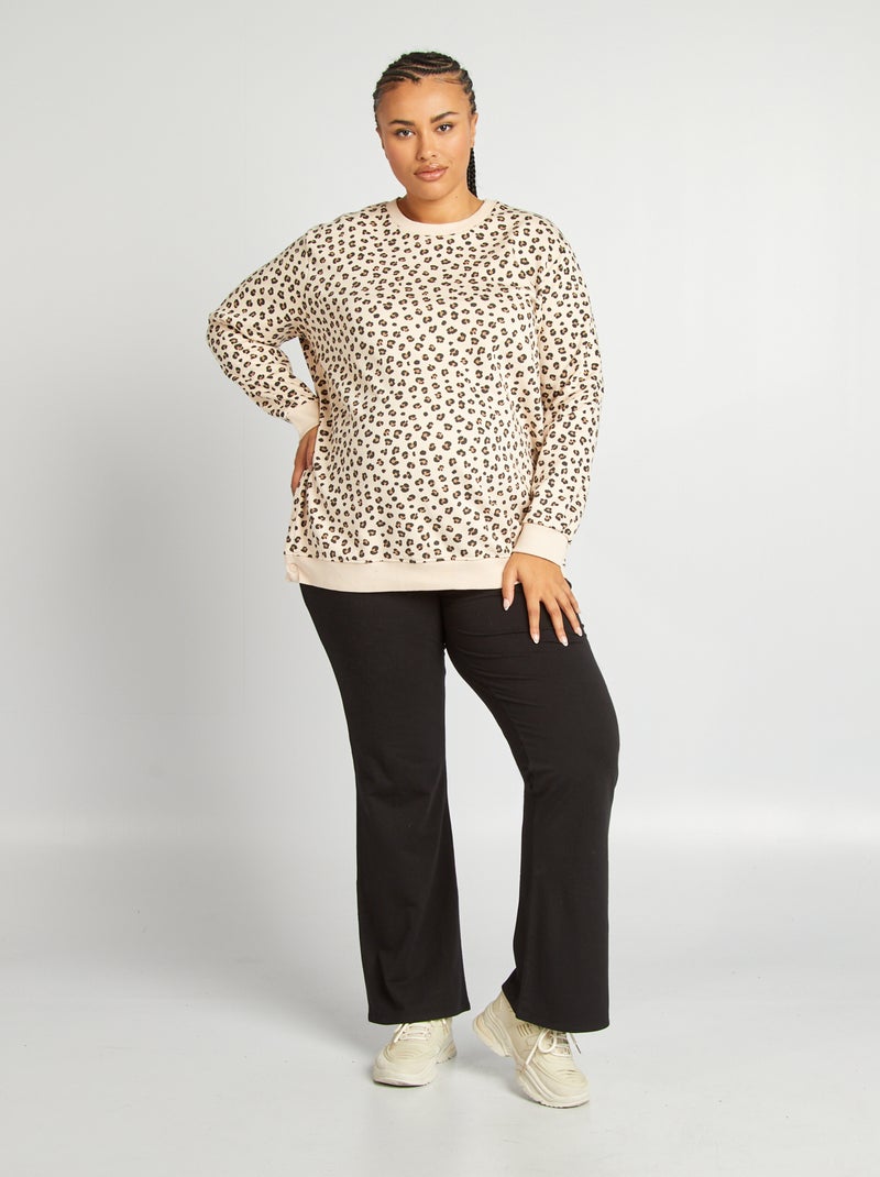 Sweat d'allaitement en molleton Léopard - Kiabi