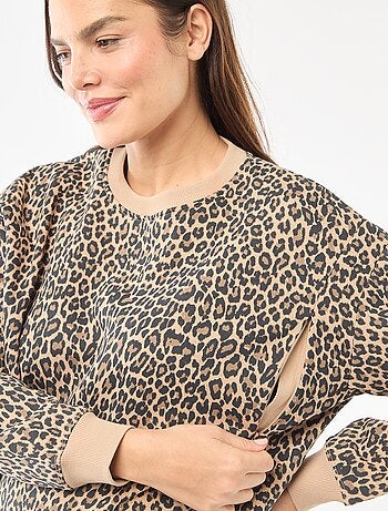 Sweat d'allaitement en molleton