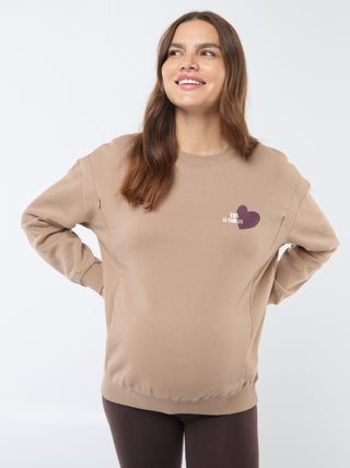Sweat d'allaitement en molleton