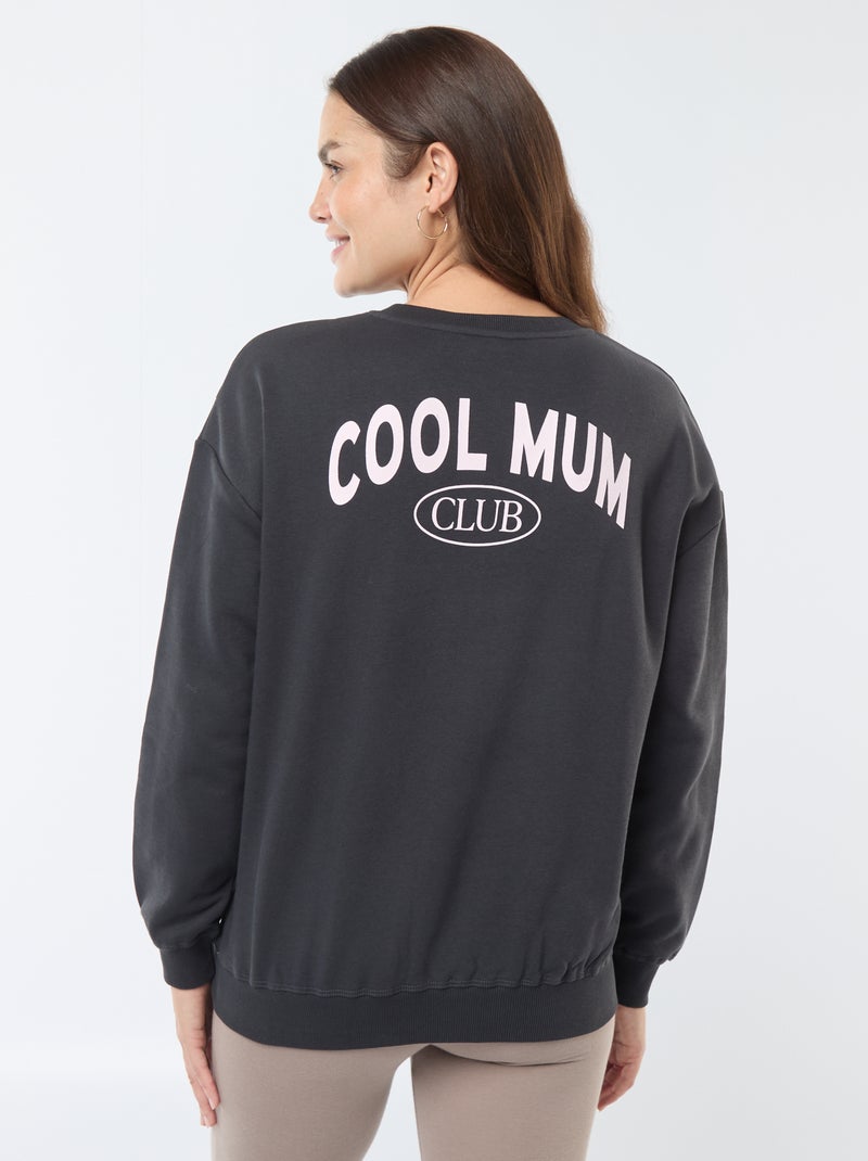 Sweat d'allaitement en molleton Noir - Kiabi