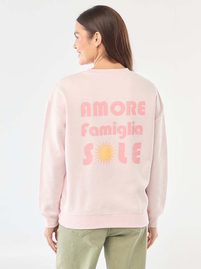 Sweat d'allaitement en molleton Rose - Kiabi