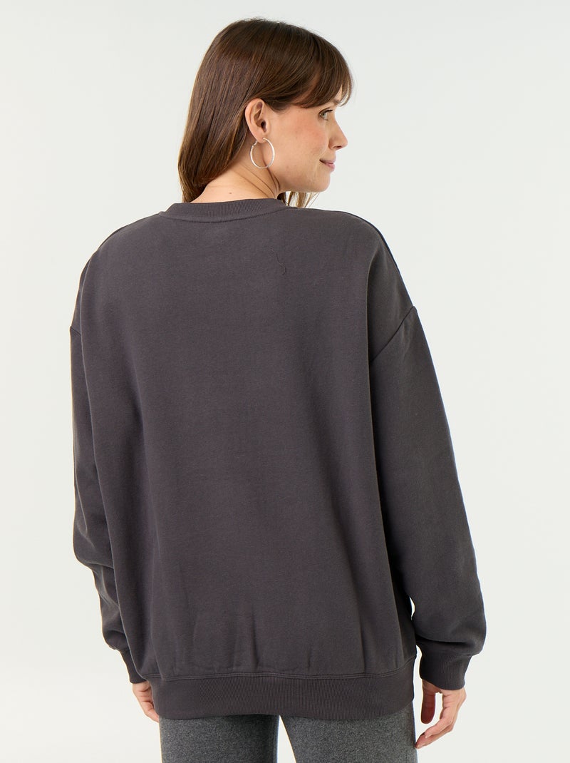 Sweat d'allaitement imprimé Gris - Kiabi