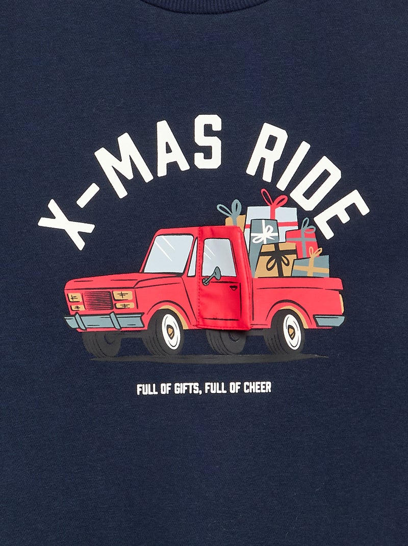 Sweat de Noël avec animation Bleu - Kiabi