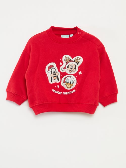 Sweat de Noël imprimé 'Disney' 'Mickey' en coton - Kiabi