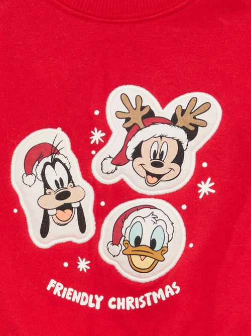 Sweat de Noël imprimé 'Disney' 'Mickey' en coton - Kiabi