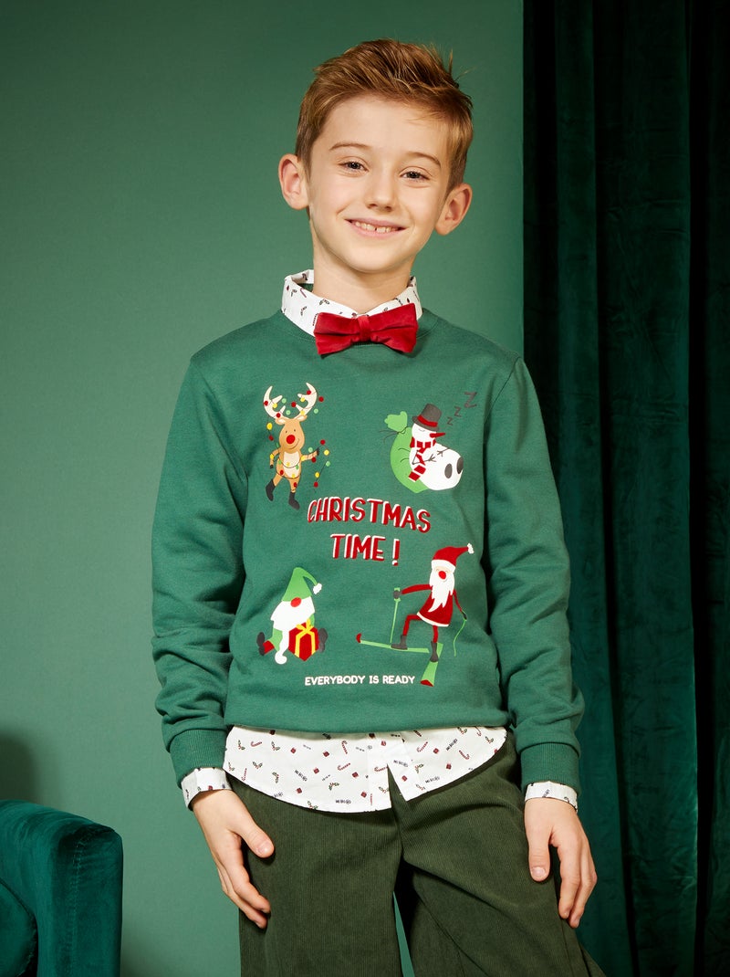 Sweat de Noël imprimé Vert chistmas - Kiabi
